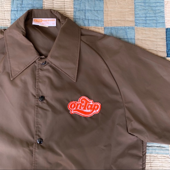 Vintage 1970’s brown windbreaker jacket NOS - Picture 2 of 6